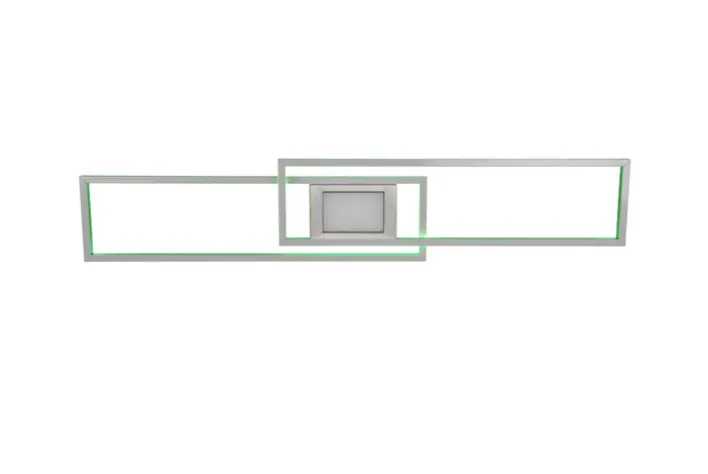 TRIO LED Deckenlampe GANADO 110 x 21 cm nickelfarbig