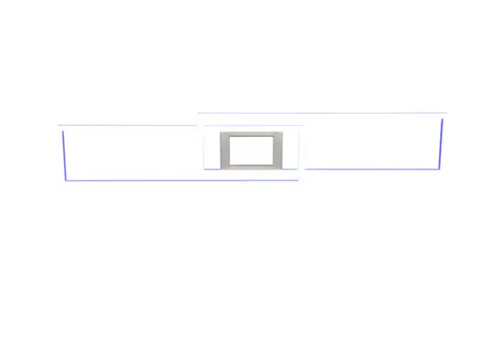 TRIO LED Deckenlampe GANADO 110 x 21 cm nickelfarbig