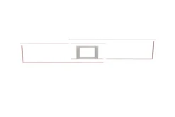 TRIO LED Deckenlampe GANADO 110 x 21 cm nickelfarbig