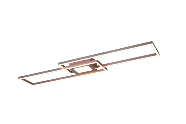 TRIO LED Deckenlampe GANADO 110 x 21 cm nickelfarbig