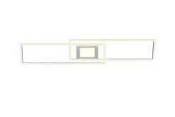 TRIO LED Deckenlampe GANADO 110 x 21 cm nickelfarbig