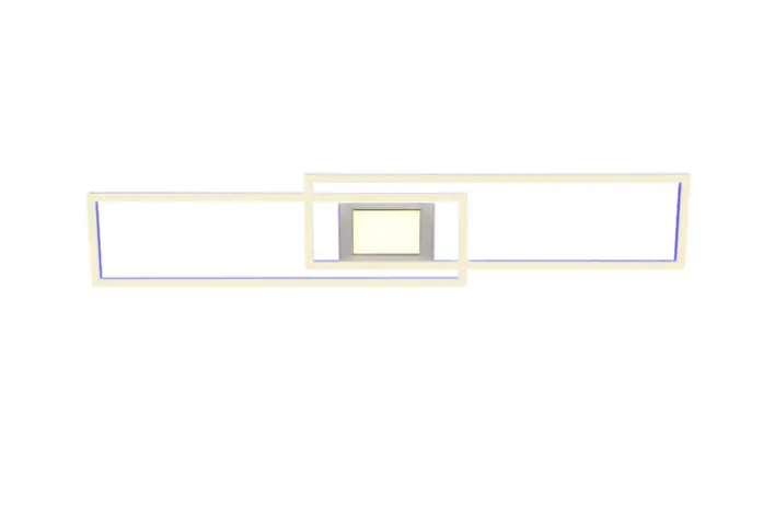 TRIO LED Deckenlampe GANADO 110 x 21 cm nickelfarbig