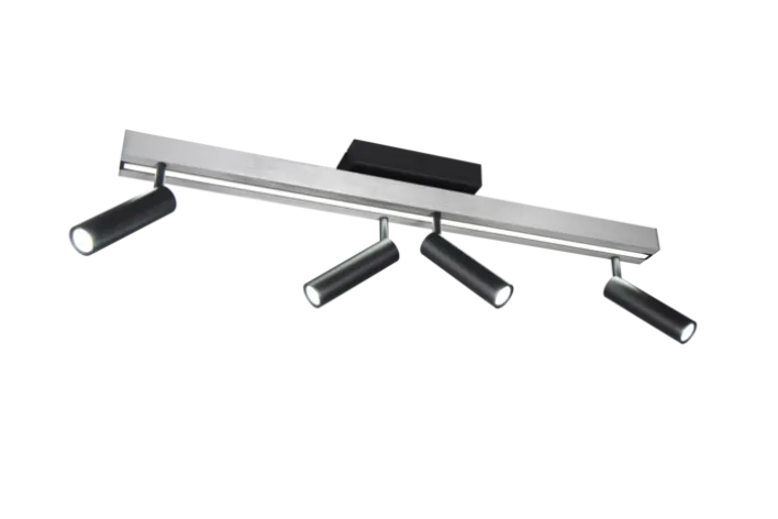 TRIO LED Deckenlampe mit 4 Spots ZENO 85-133 cm Alu /schwarz