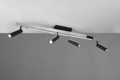 TRIO LED Deckenlampe mit 4 Spots ZENO 85-133 cm Alu /schwarz