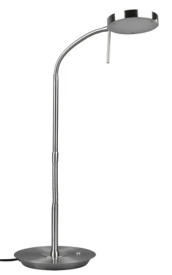 TRIO LED Tischlampe MONZA nickelfarbig