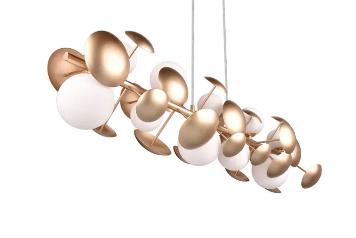 TRIO Retrofit Balkenpendel TRS BUBBLE 100 cm goldfarbig