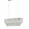 TRIO Retrofit Balkenpendel TRS MALIZIA Kristallglasbehang klar/chromfarbig