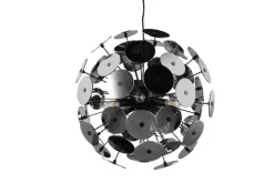 TRIO Retrofit Pendelleuchte DISCALDO 54 cm schwarz /Glas