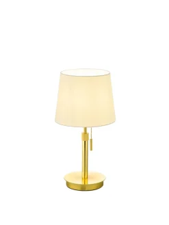 TRIO Retrofit Tischlampe LYON messingfarbig