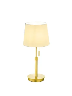 TRIO Retrofit Tischlampe LYON messingfarbig