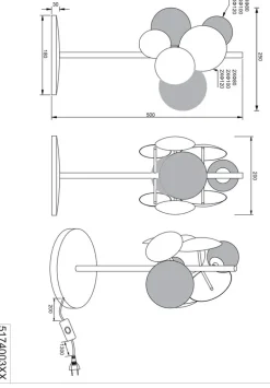 TRIO Retrofit Tischlampe TRS BUBBLE 50 cm goldfarbig