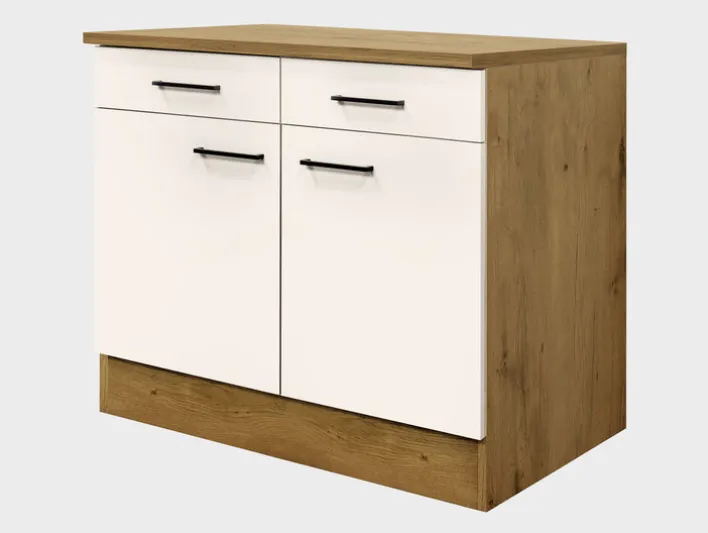 Unterschrank Avila Magnolia matt/Lancelot Oak ca.100cm
