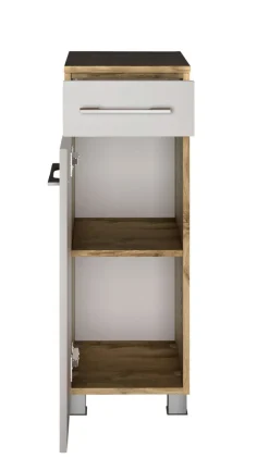 Unterschrank LIVORNO 30 x 64 cm Wotan Eiche/ Weiß matt