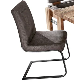 Variano Schwingstuhl POPPI Metall Textil 62 x 47 x 96 cm Braun/Schwarz