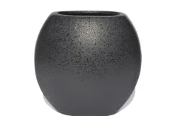 Vase STRUKTUR 16 cm schwarz matt