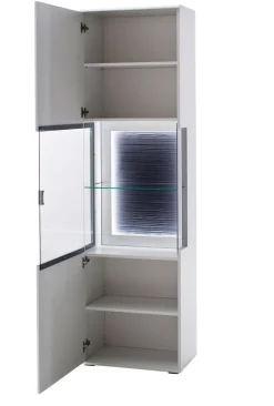 Vitrine AMORA 60 cm NB weiß /anthrazit 3D