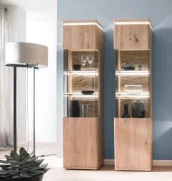 Vitrine BARCELONA R Balkeneiche bianco