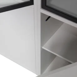 Vitrine BASIC 101 x 230 cm nebelgrau/schwarz