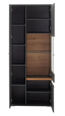 Vitrine CHARLOTTE grau 80 cm