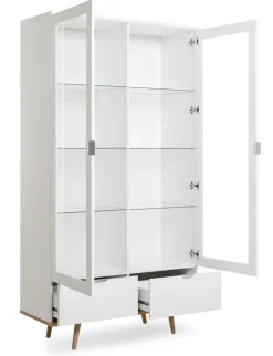 Vitrine GÖTEBORG 100 x 185 cm weiß
