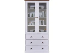 Vitrine JACOB weiß Massivholz