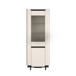 Vitrine VODOL 75,6x196,3 cm Sand/Schwarz