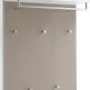 VOSS Garderobenpaneel SANTINA 80 x 109 cm Lack weiß/Glas taupe