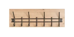 Wandgarderobe PARMA12 Eiche-Dekor/schwarz 60 x 20 cm