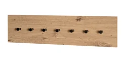 Wandgarderobe PARMA 7 Eiche-Dekor/schwarz 80 x 20 cm