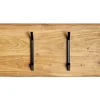 Wandgarderobe 90 x 36 cm Akazie Massivholz/schwarz
