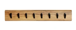 Wandgarderobe 90 x 15 cm Akazie Massivholz/schwarz