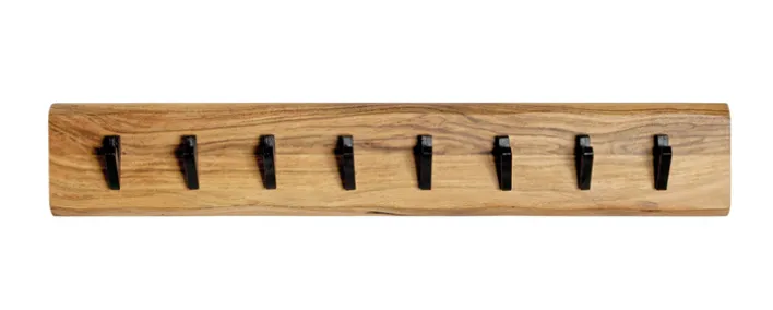 Wandgarderobe 90 x 15 cm Akazie Massivholz/schwarz