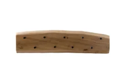 Wandgarderobe 99 x 22,5 cm Akazie mit Baumkante natur