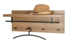 Wandgarderobe 75 x 30 cm braun/schwarz