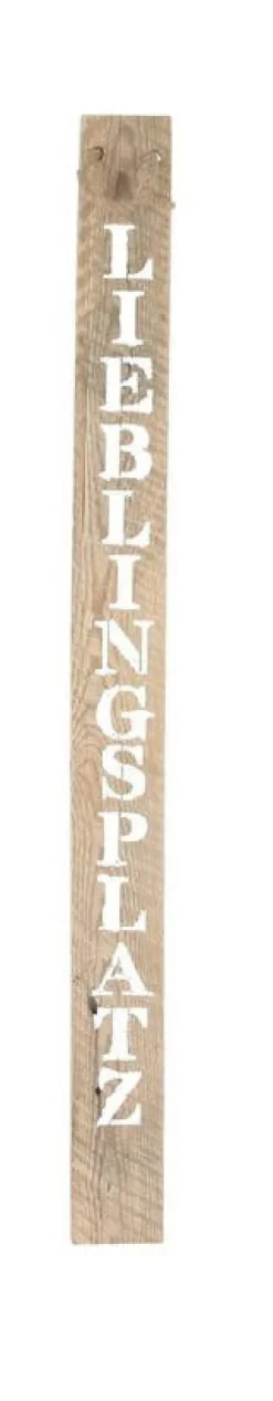Wandschild LIEBLINGSPLATZ 10 x 78 cm