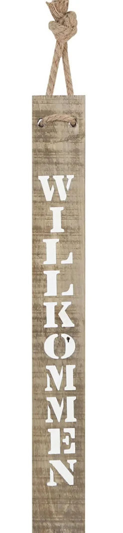 Wandschild WILLKOMMEN 10 x 78 cm