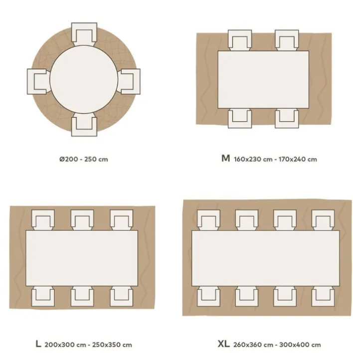 Webteppiche SASA 160 x 230 cm creme