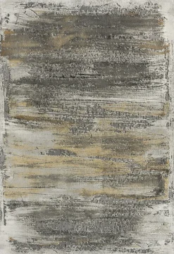 Webteppich MODENA 160 x 230 cm grau/gold