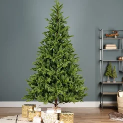 Weihnachtsbaum Kunststoff Metall 240 x 152 x 152 cm Grün/Schwarz