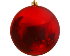Weihnachtskugel GLANZ XL 20 cm rot