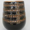 Windlicht MAMOUSH 18 cm schwarz goldfarbig