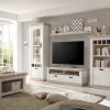 Wohnkombi VI FLORENZ 4-teilig 330x201 cm weiß/braun