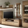 Wohnwand 370 x 198 cm Wildeiche bianco massiv